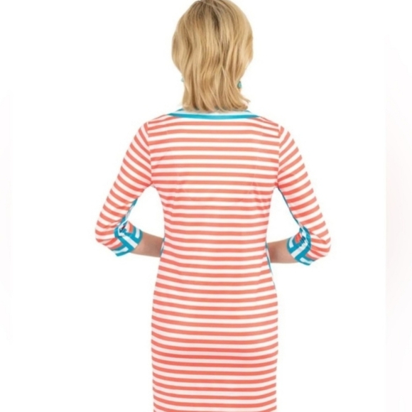 Gretchen Scott Designs Jersey Split Neck Dress - The Hinckley - Picture 3 of 8
